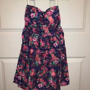Strapless flower dress